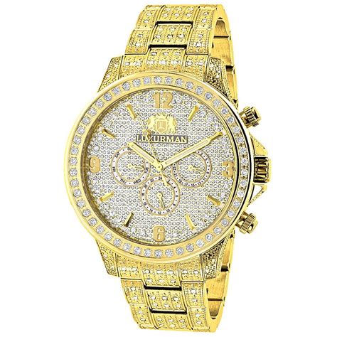 real diamond men's watches